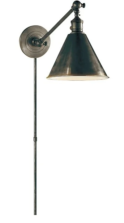 Boston Functional Single Arm Library Light – E26 Socket with A19